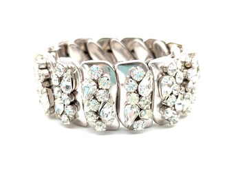 Vintage 1960's Multi-Row Stretch Rhinestone Bracelet