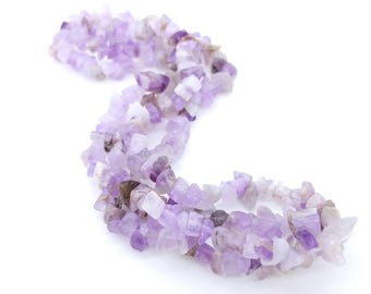 Amethyst Beaded  Strand Necklace - 34"