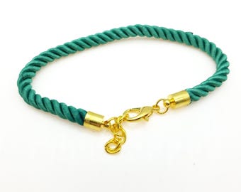 46 Colors! Thick Twisted Satin Silk Cord Bracelets - Made to Order