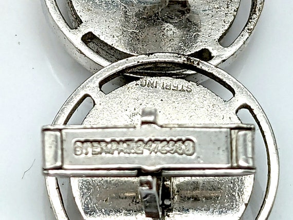 Vintage Sterling Silver & Hematite Cufflinks - 21… - image 8