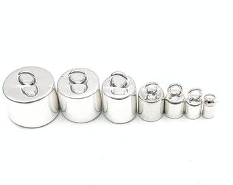 Solid Sterling Silver Cord End Caps: 2mm, 2.5mm, 3mm, 3.5mm 4mm, 4.5mm, 5mm, 6mm, 8mm, 10mm Internal Diameter For Leather & Other Cords