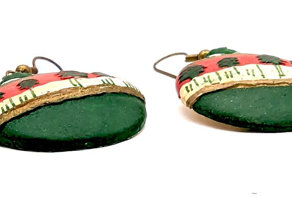 Unique Vintage Resin Holiday Ornament Dangle Earr… - image 7