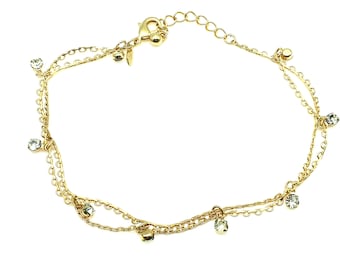 Avon Pick a Pair Flip Flop Rhinestone Dangle Anklet