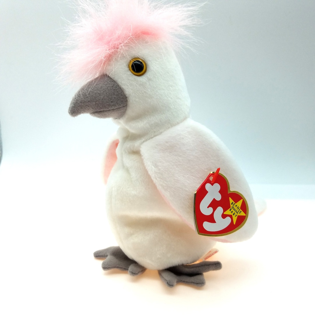 1995 Ty Beanie Baby Kuku the Pink and White Cockatoo Bird Etsy UK