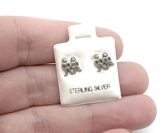 Sterling Silver Happy Couple  Stud Earrings