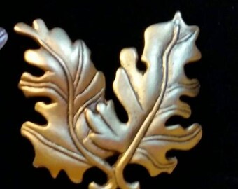 Danecraft Double Gold Leaf Brooch
