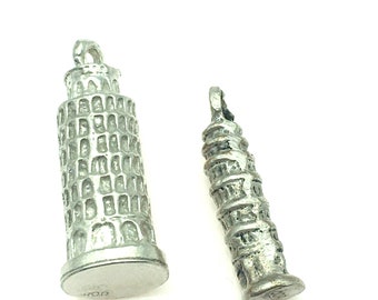 Antique 800 Silver Leaning Tower of Pisa Charm