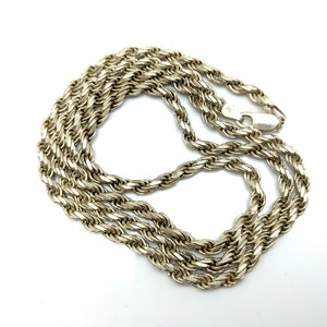 Heavy 52 Gram 5mm Solid Sterling Silver Men&#39;s Rope Chain Estate Necklace - 30&quot;
