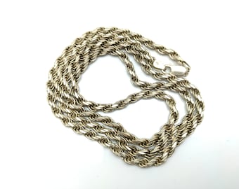 Heavy 52 Gram 5mm Solid Sterling Silver Men's Rope Chain Estate Necklace - 30"