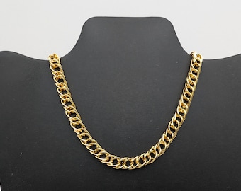 14k Gold Plated Double Twisted Curb Chain Necklace or Bracelet - Custom Made to Order