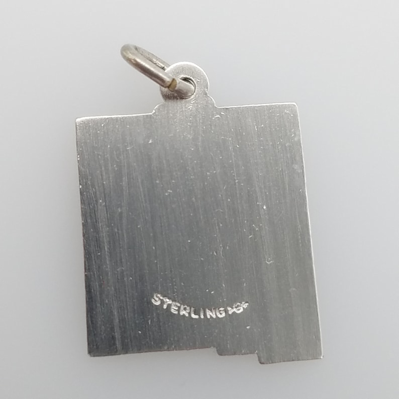 Like New Vintage Sterling Silver Map of New Mexico Land of Enchantment Souvenir Charm