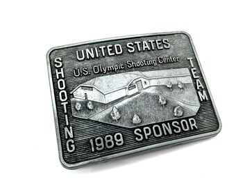 1989 Olympic Shooting Center Sponsor Belt Buckle