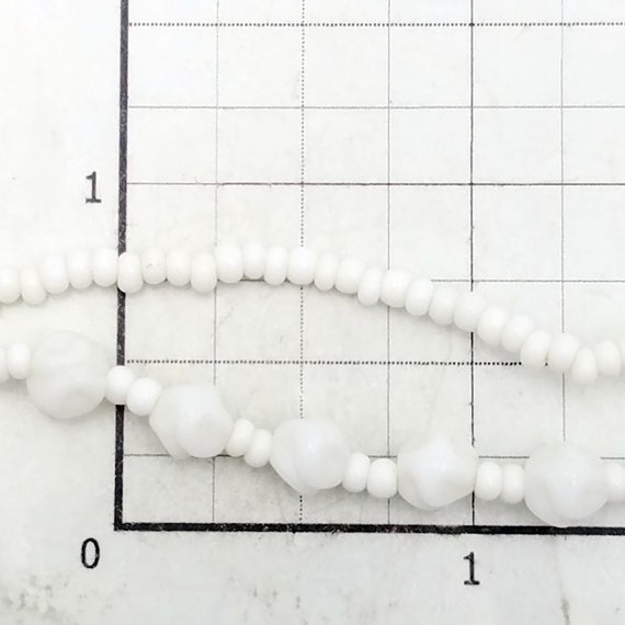 Signed Miriam Haskell Double Strand White Milk Gl… - image 7