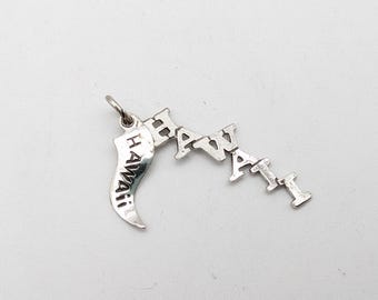 Vintage Sterling Silver Hawaii Souvenir Charm or Pendant