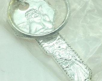Avon Silver Plated Guardian Angel Keyring