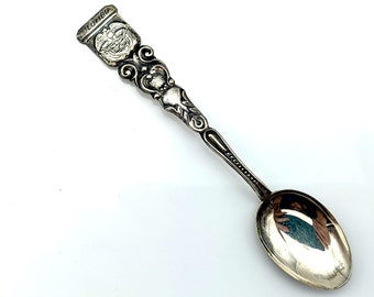 Vintage Columbia, South America Souvenir Spoon, 900 Coin Silver