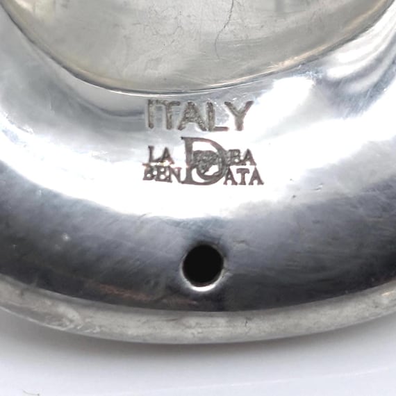 Sterling Silver Concave Statement Ring, Faceted D… - image 7