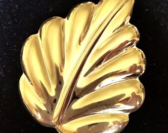 Vintage Large Goldtone Leaf Pin