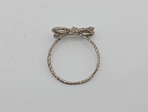 Sterling Silver Rope Bow Ring - image 6