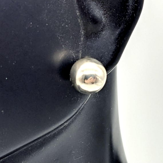 Large Sterling Silver Ball Stud Earrings, 10mm Round