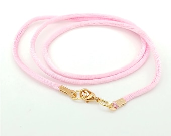 46 Colors! 2mm Satin Cord Necklace - Made to Order