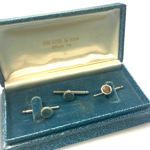Antique Abalone Shirt Studs