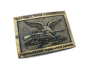 Vintage NRA Institute for Legislative Action Eagle Belt Buckle