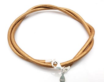 3mm Leather Cord Necklace, Made to Order, Color Choice, Minimalist Necklace