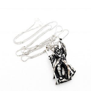 Long Sterling Silver Wizard Pendant Necklace - 24&quot;