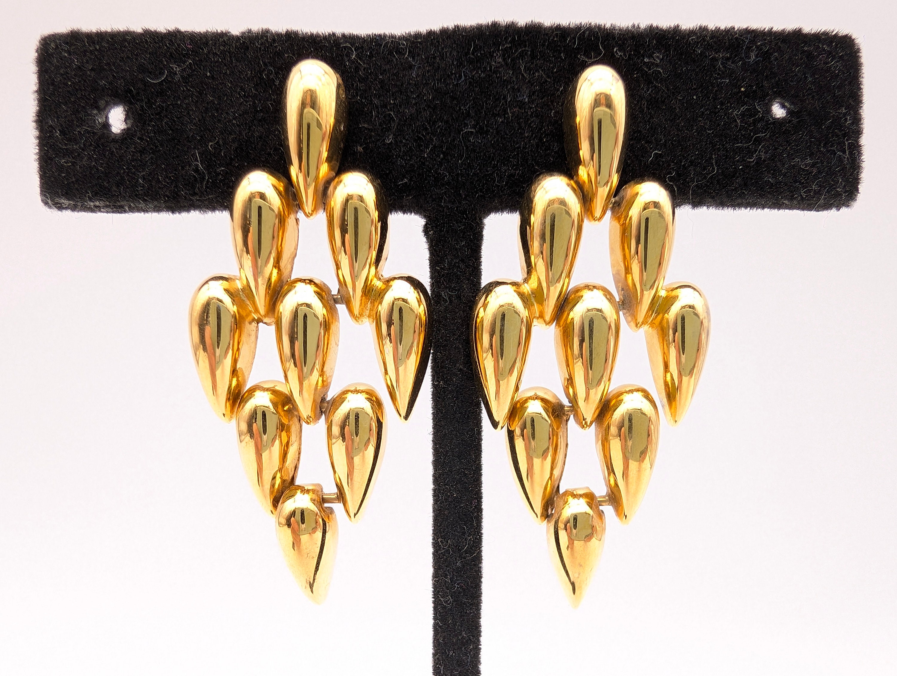 Vintage Monet Abstract Gold Earrings | Admiral Row