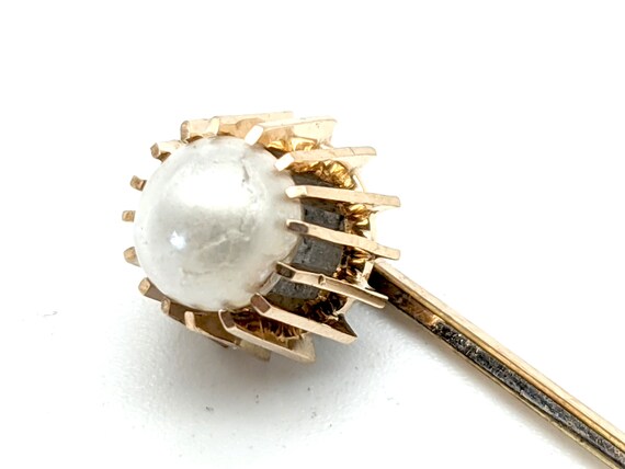 Vantage Pearl &  Gold Filled Stick Pin, 2.25" - image 2