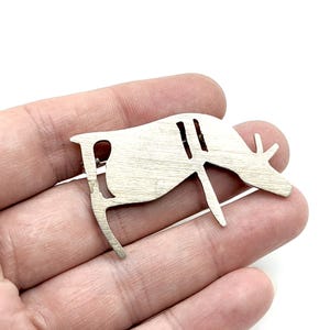 Sterling Silver  Denmark Deer Brooch Signed A. Dragsted