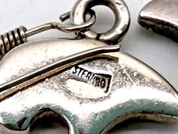Vintage Sterling Silver Native Bear Pendant & Ear… - image 9