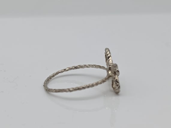Sterling Silver Rope Bow Ring - image 5