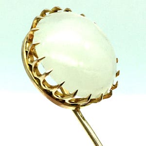 Antique 14K Gold & Moonstone Stick Pin