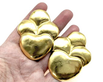 Bold 14K Gold Vermeil Sterling Silver Statement Earrings - 2.75"