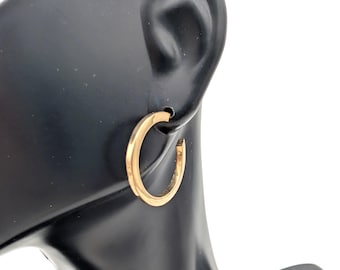 Vintage 14k Gold Filled Hoop Earrings - 3/4"