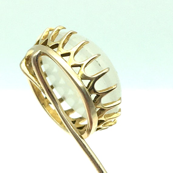 Antique 14K Gold & Moonstone Stick Pin - image 6