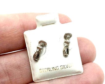 Sterling Silver Cowboy / Vaquero Stud Earrings