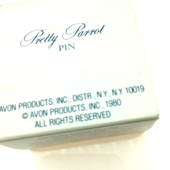 1980 Avon "Pretty Parrot" Lapel Pin or Tie Tack, … - image 6