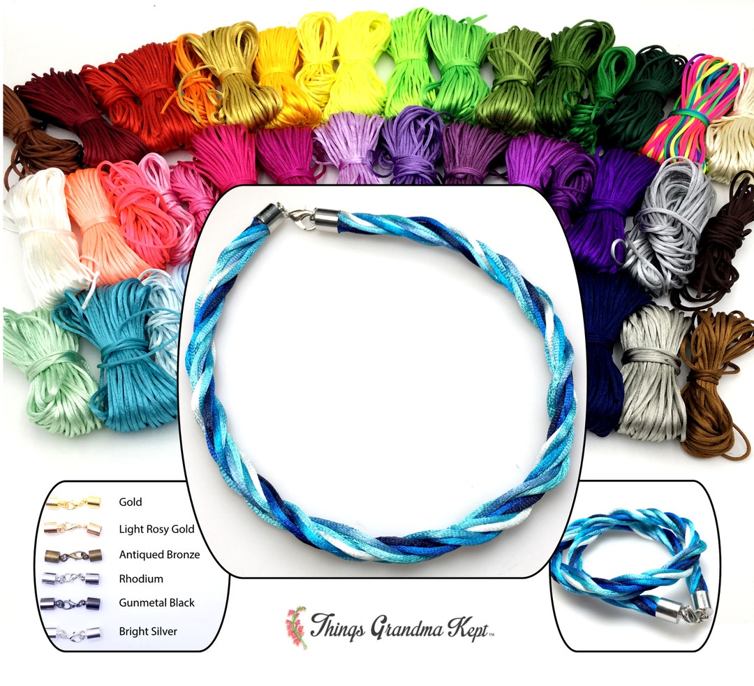 Multi Strand Satin Rope Cord Necklace or Choker Made to Order Etsy