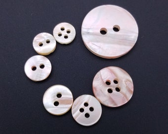 Choice of Vintage Faux Pink Mother of Pearl Buttons -Sizes From 9 to 23 mm