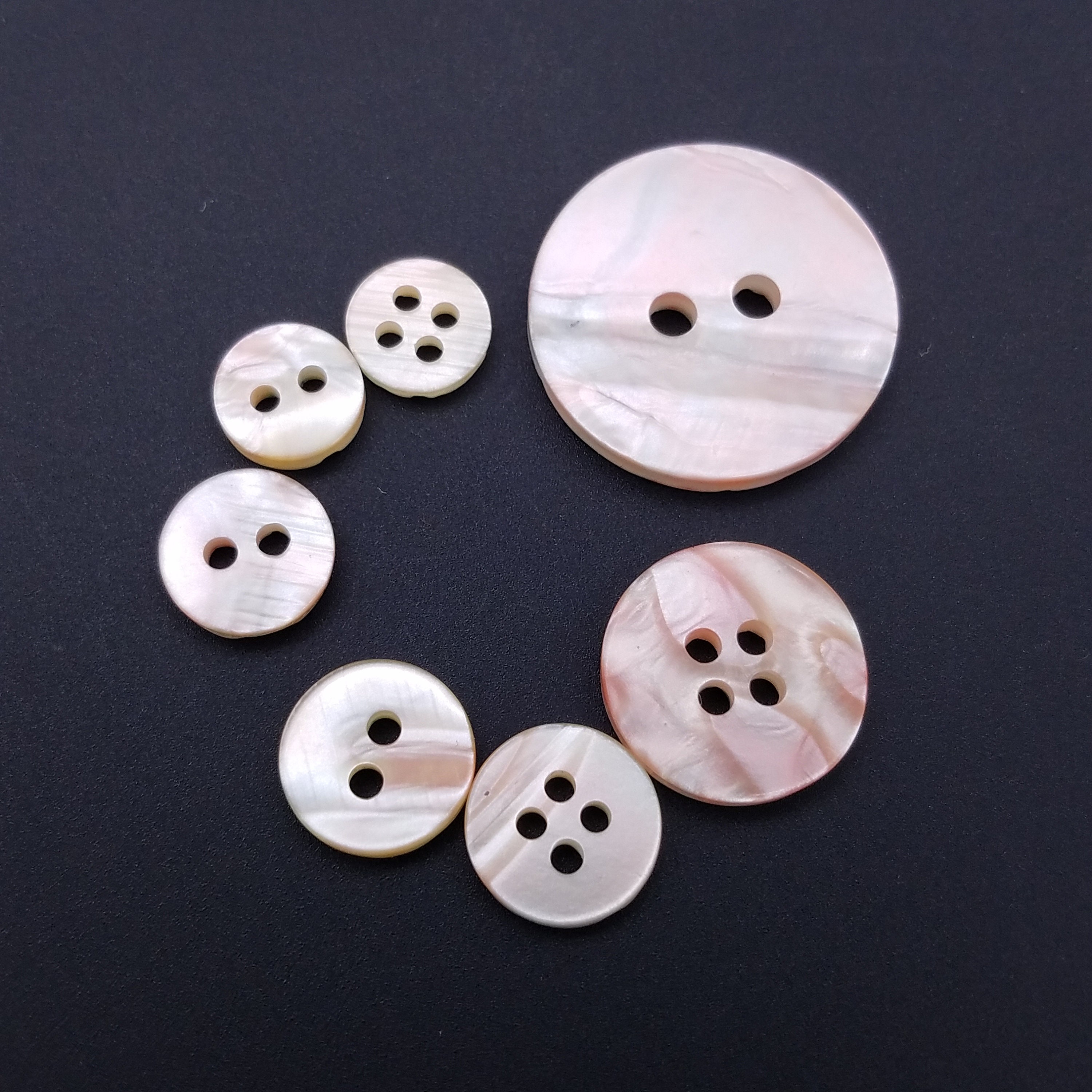 10 X 25mm Large Round Circle Natural Mother of Pearl Buttons Sewing  Haberdashery 