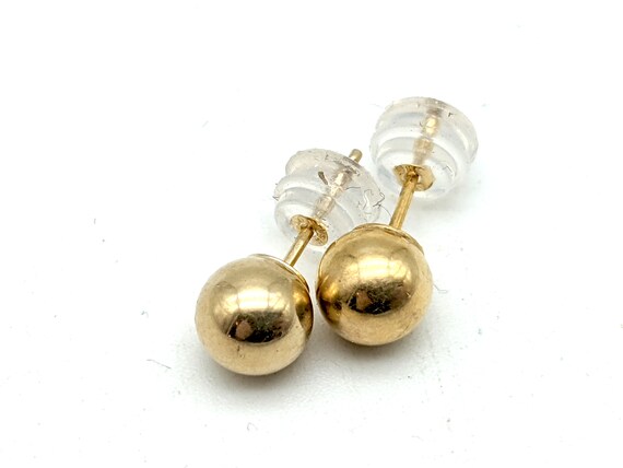 14K（14金）5mm cubic round earring ピアス（GP7552） 14K（14金）5mm cubic round earring ピアス（GP7552） アクセサリー