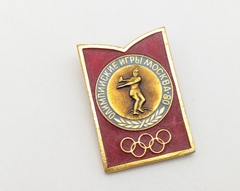 1980 Moscow Summer Olympics Discus Throwing Event Pin