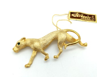 Old Stock Puma / Mountain Lion / Cougar Big Cat Brooch - Fernando Originals