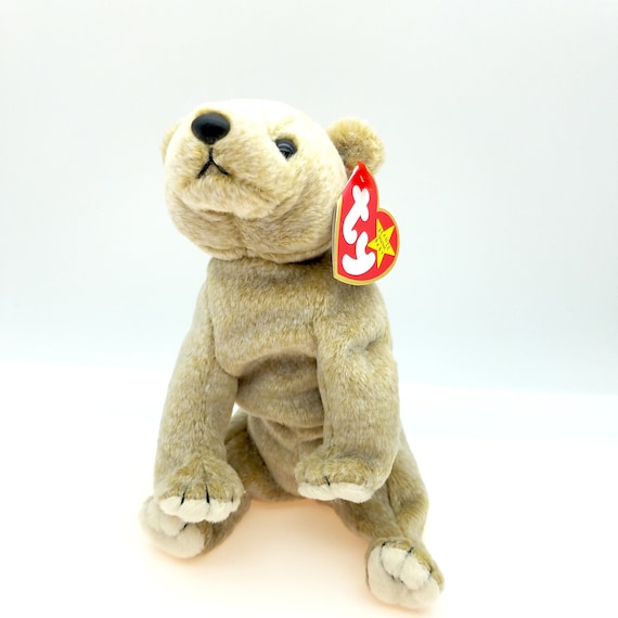 almond the bear beanie baby