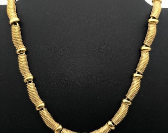 Vintage Avon Gold Tone Caviar Link Chain Necklace - 19"