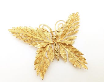 Rare 4.5" 1950s Napier Butterfly Brooch