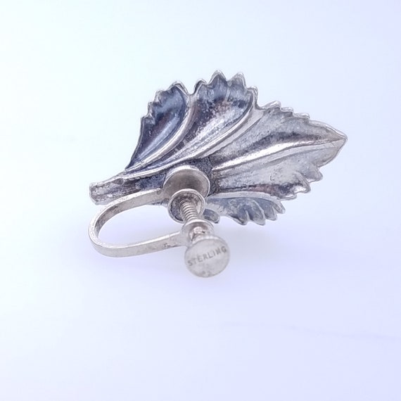 Vintage Sterling Silver Calla Lily Floral Screw B… - image 6